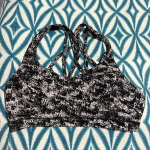 Lululemon black and white sports bra, size 8
